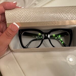 Jimmy Choo Black and Silver Glasses